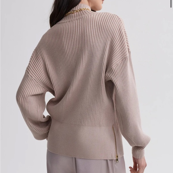 Varley Mayfair Mock Neck Sweater Cement Tan - Picture 3 of 11